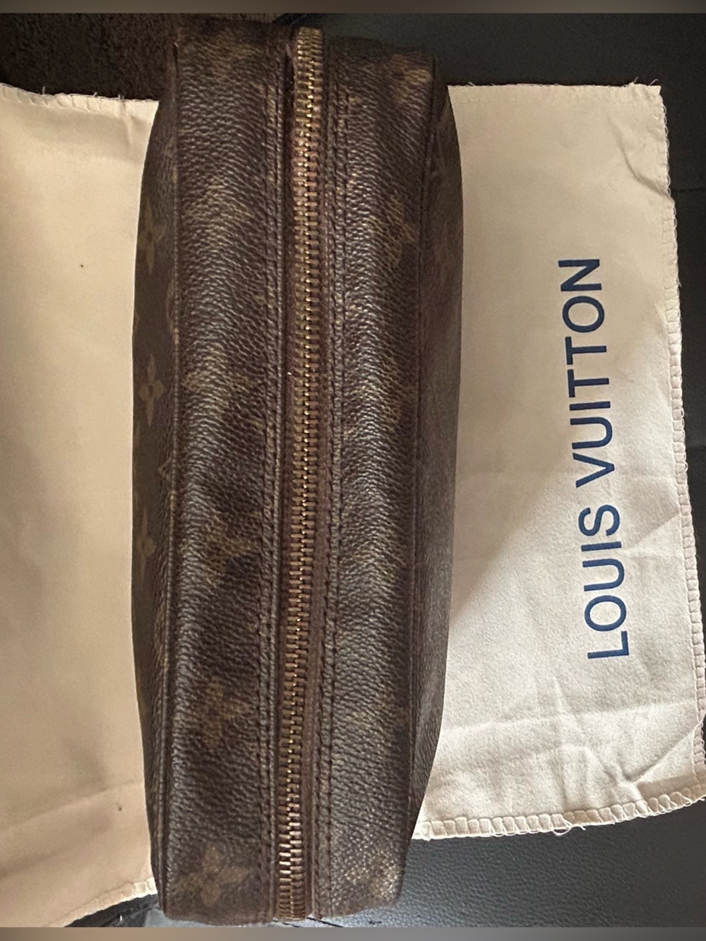 Louis Vuitton Brown Monogram Canvas Toiletry Bag- Vintage AUTHENTIC - Picture 6 of 14